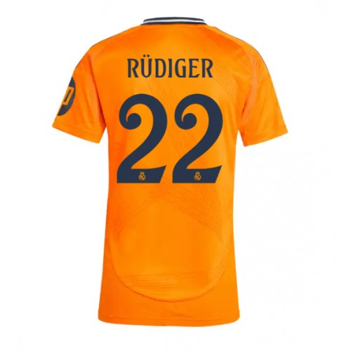 Fotbalové Dres Real Madrid Antonio Rudiger #22 Dámské Venkovní 2024-25 Krátký Rukáv